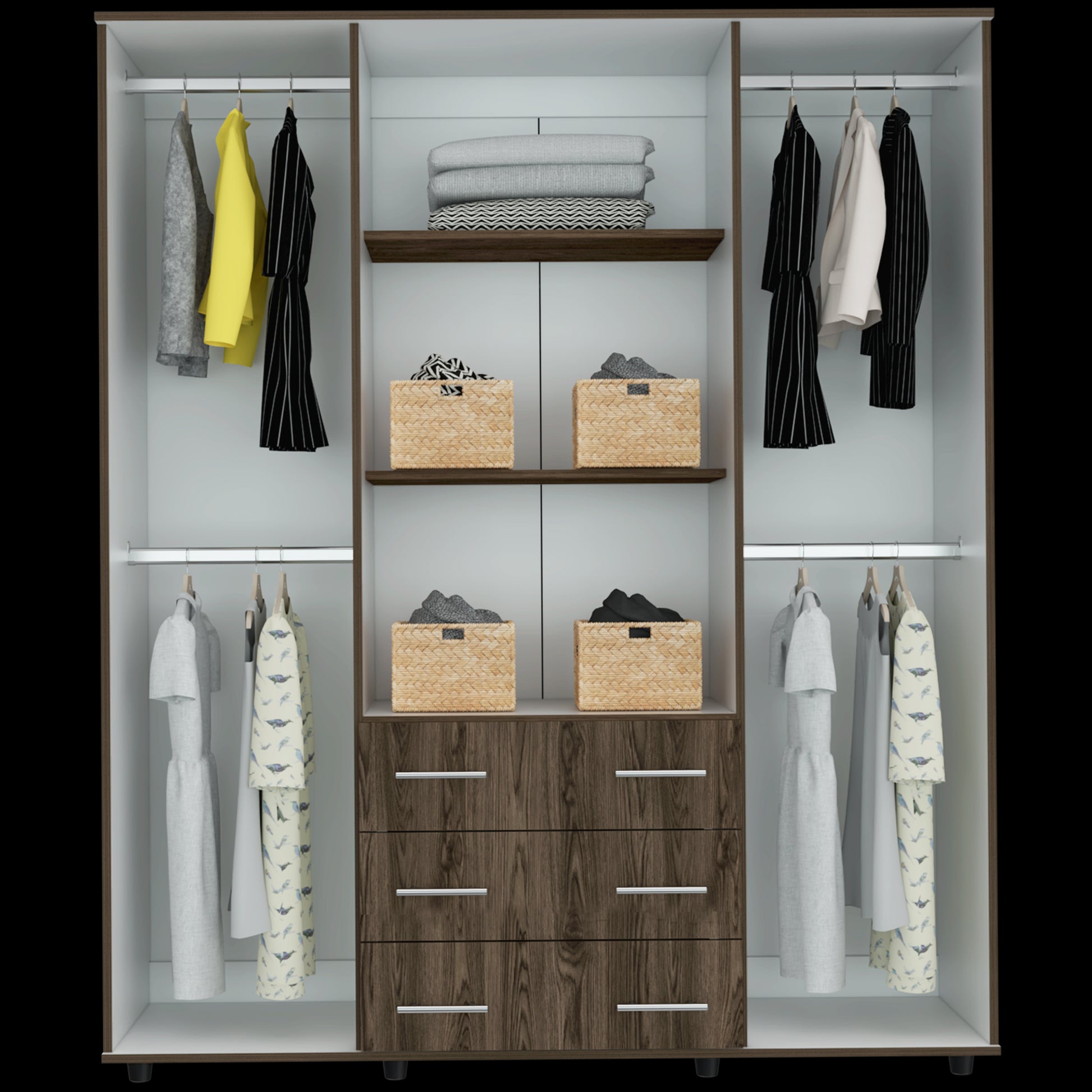 Closet Fontan 180 X 150 X 50 Rta Milan + Blanco
