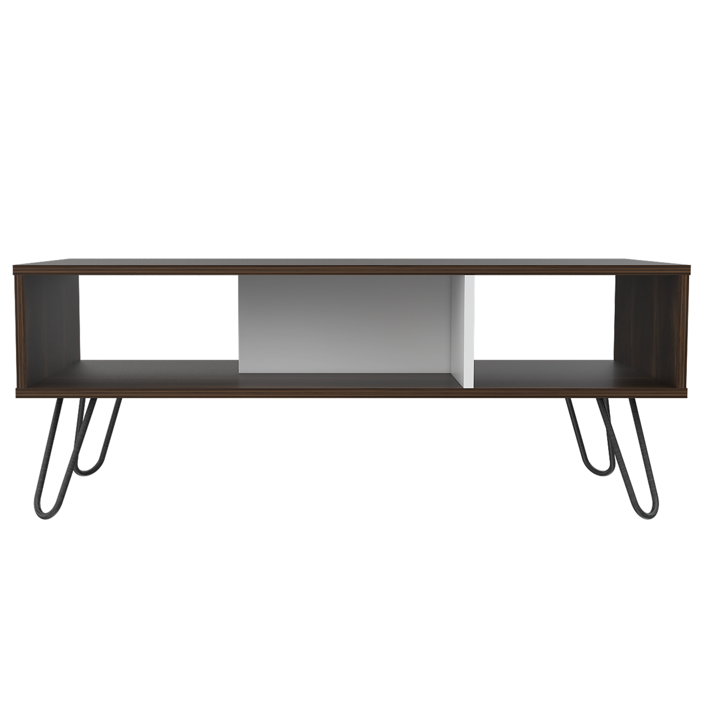 Mesa De Centro Vassel Rta Nogal + Blanco