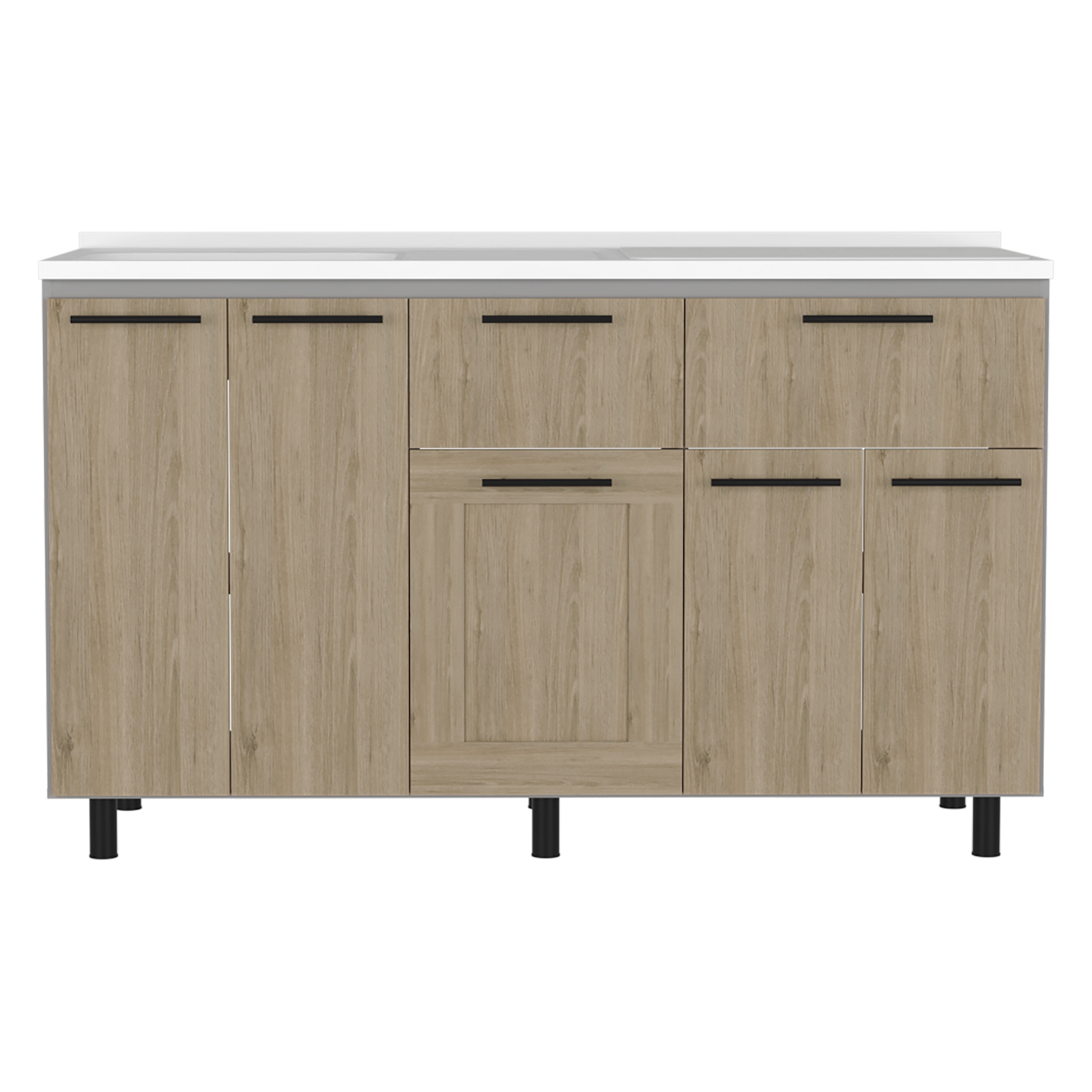 Modulo Inferior 150 Kitchen Hasselt Rta Gris + Rovere
