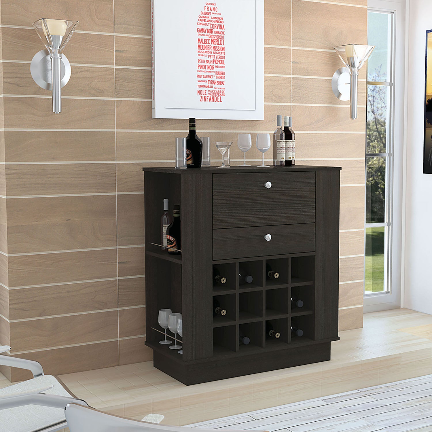 Mueble Bar New York Rta Wengue