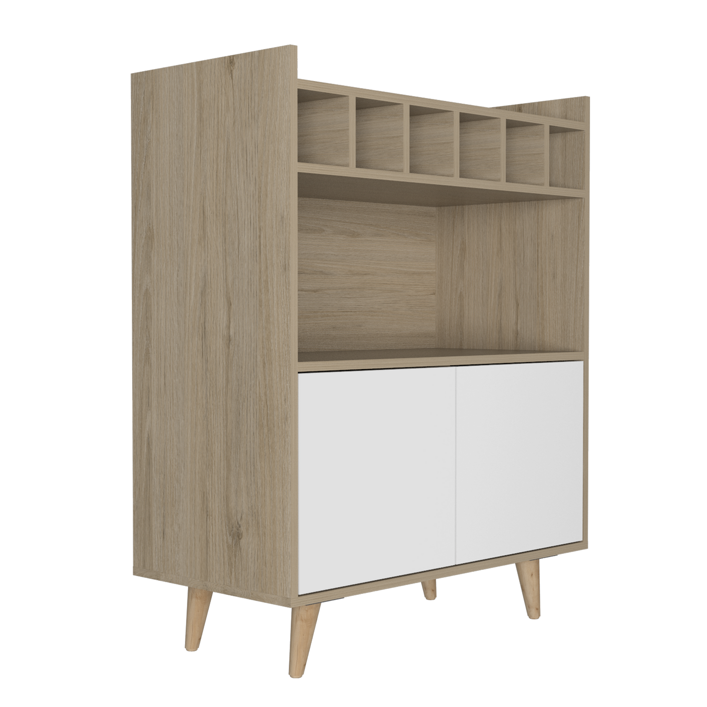 Mueble Bar Bora Rta Rovere + Blanco