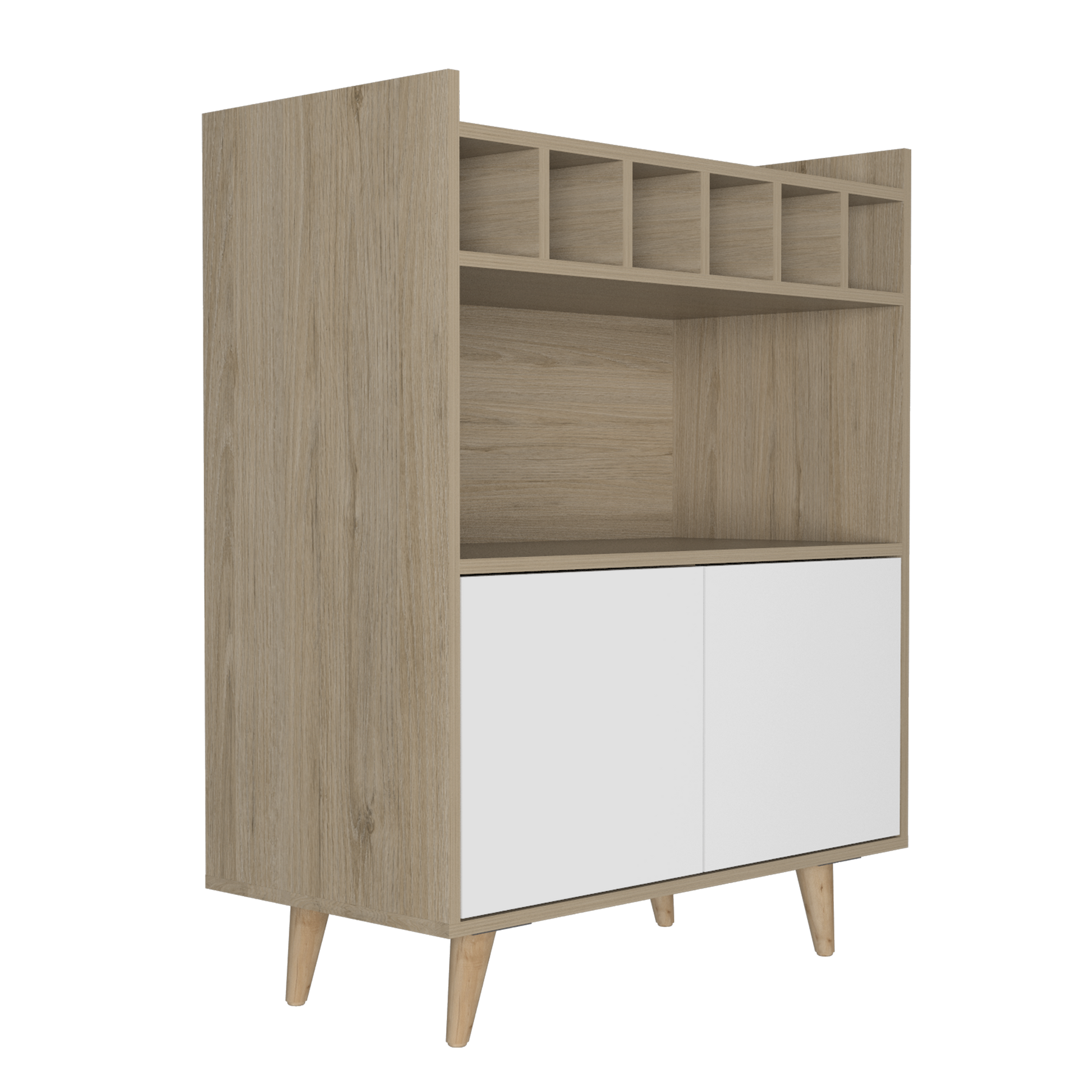 Mueble Bar Bora Rta Rovere + Blanco