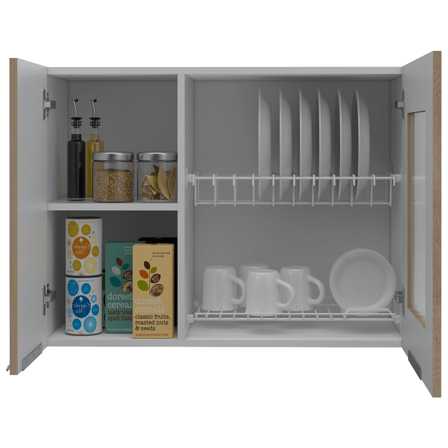 Mueble Superior Cocina Forte Rta Blanco + Rovere