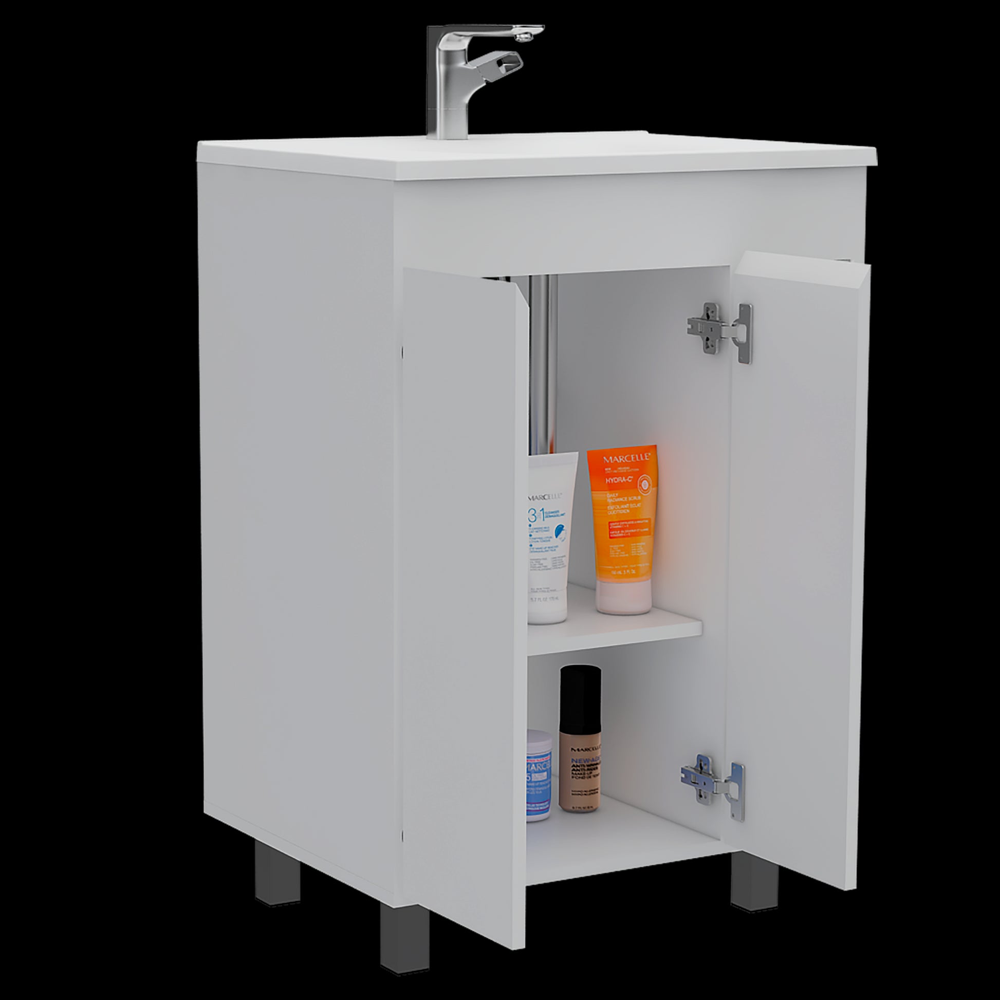 Mueble De Baño Meka A Piso 24 Rta Blanco